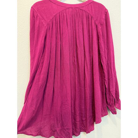 Free People High-Low Button Down Tunic Top - Picture 5 of 6